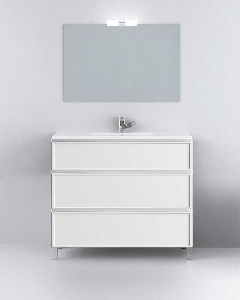 CONJUNTO MUEBLE DE BAÑO + LAVABO (ARACELI Collection PATAS / 3 CAJONES)
