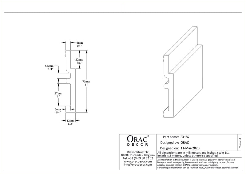 PERFIL MULTIFUNCIONAL SX 187F HIGH LINE