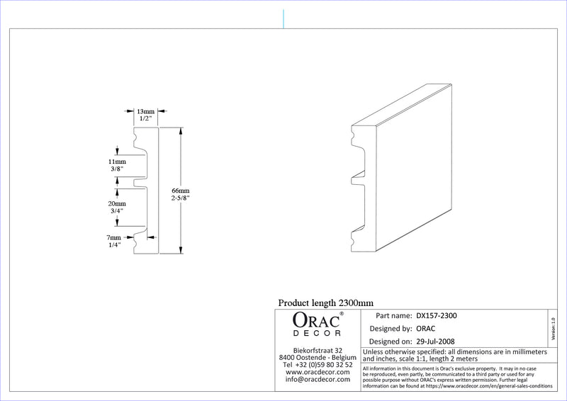 PERFIL MULTIFUNCIONAL DX 157-2300 SQUARE