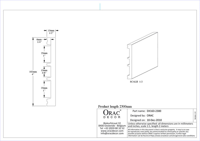 PERFIL MULTIFUNCIONAL DX 163-2300 SQUARE