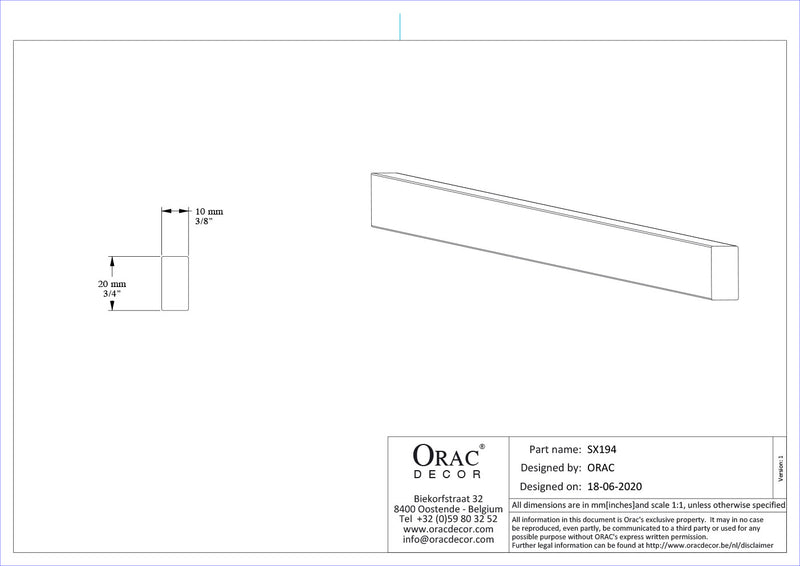 PERFIL MULTIFUNCIONAL SX 194F SQUARE