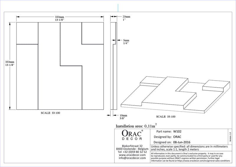 REVESTIMIENTO DE PARED 3D W 102 CUBI