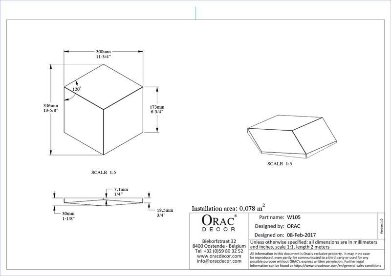 REVESTIMIENTO DE PARED 3D W 105 ROMBUS