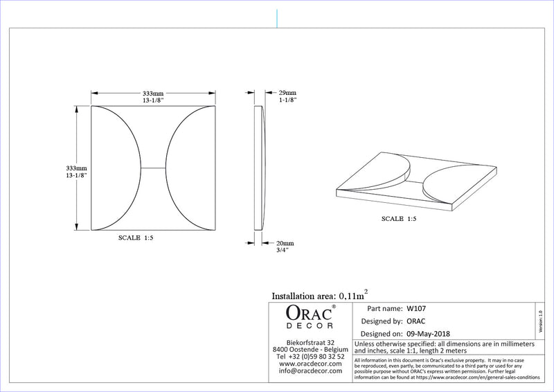 REVESTIMIENTO DE PARED 3D W 107 CIRCLE