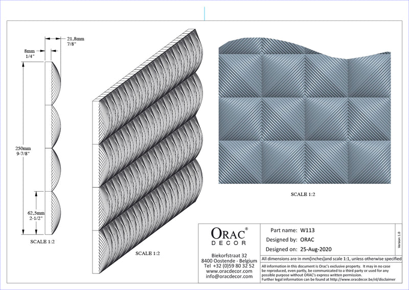 REVESTIMIENTO DE PARED 3D W 113 COBBLE