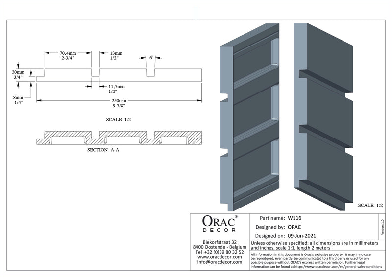 REVESTIMIENTO DE PARED 3D W 116 BAR XL