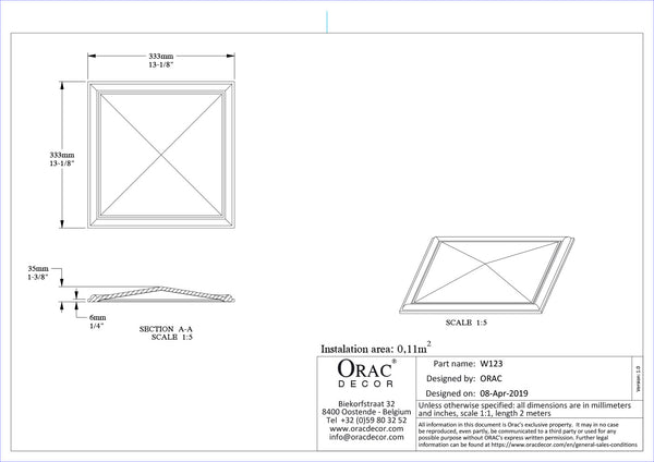 REVESTIMIENTO DE PARED 3D W 123 AUTOIRE