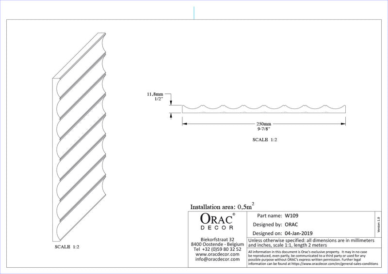 REVESTIMIENTO DE PARED 3D W 109 VALLEY