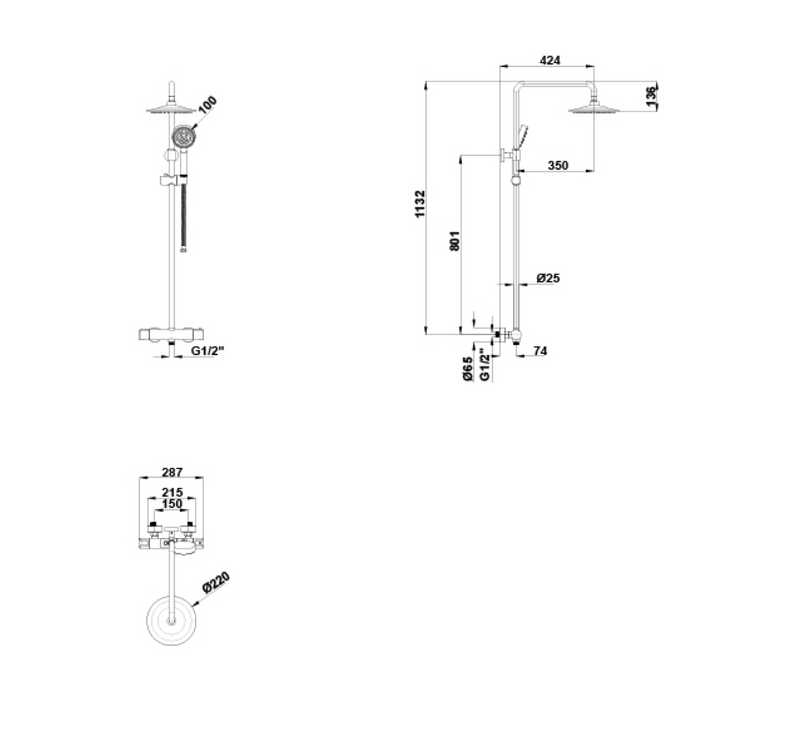 COLUMNA DE DUCHA T-947 TERMOSTÁTICA