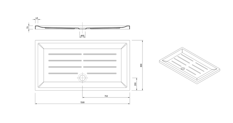 PLATO DE DUCHA RECTANGULAR VITA
