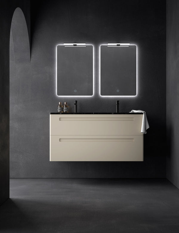CONJUNTO MUEBLE DE BAÑO + LAVABO + ENCIMERA DE PIEDRA (PARIS Collection /2  CAJONES)