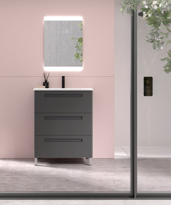 CONJUNTO MUEBLE DE BAÑO + LAVABO (PARIS Collection PATAS / 3 CAJONES)