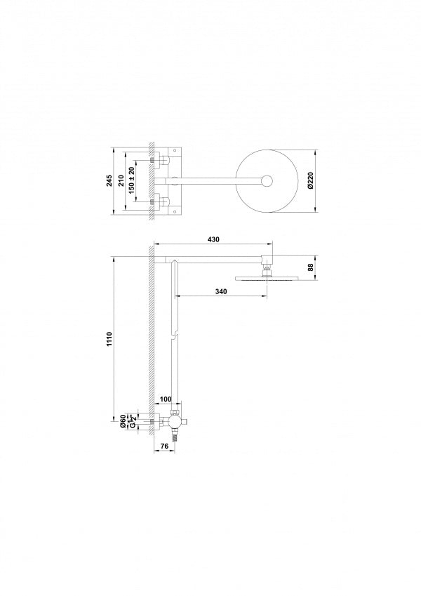 COLUMNA DE DUCHA BALANCE TERMOSTÁTICA