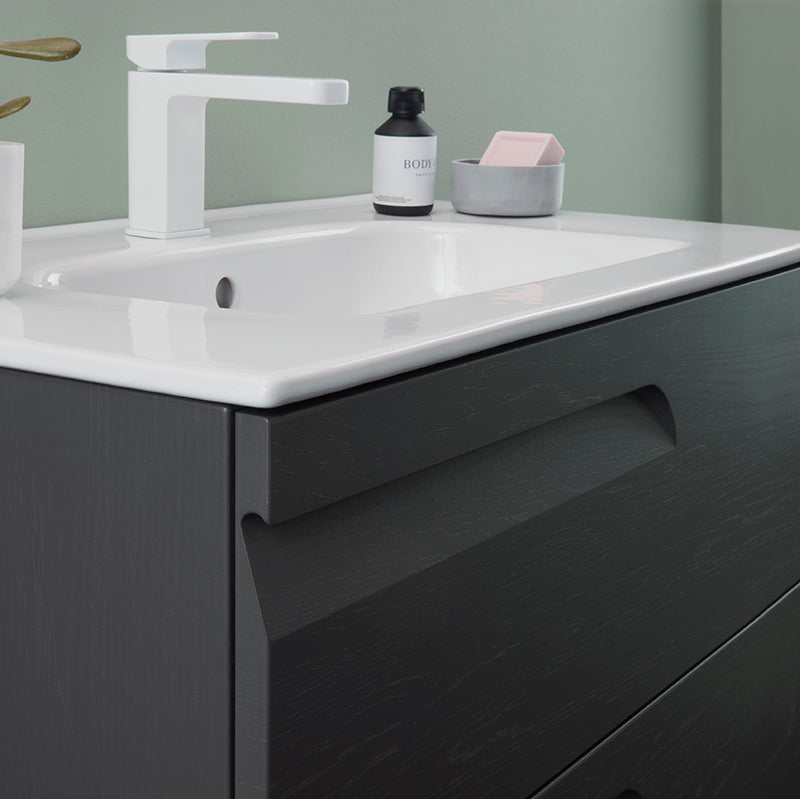 CONJUNTO MUEBLE DE BAÑO + LAVABO + ESPEJO + LUMINARIA (PATAS VITALE / 3 CAJONES)