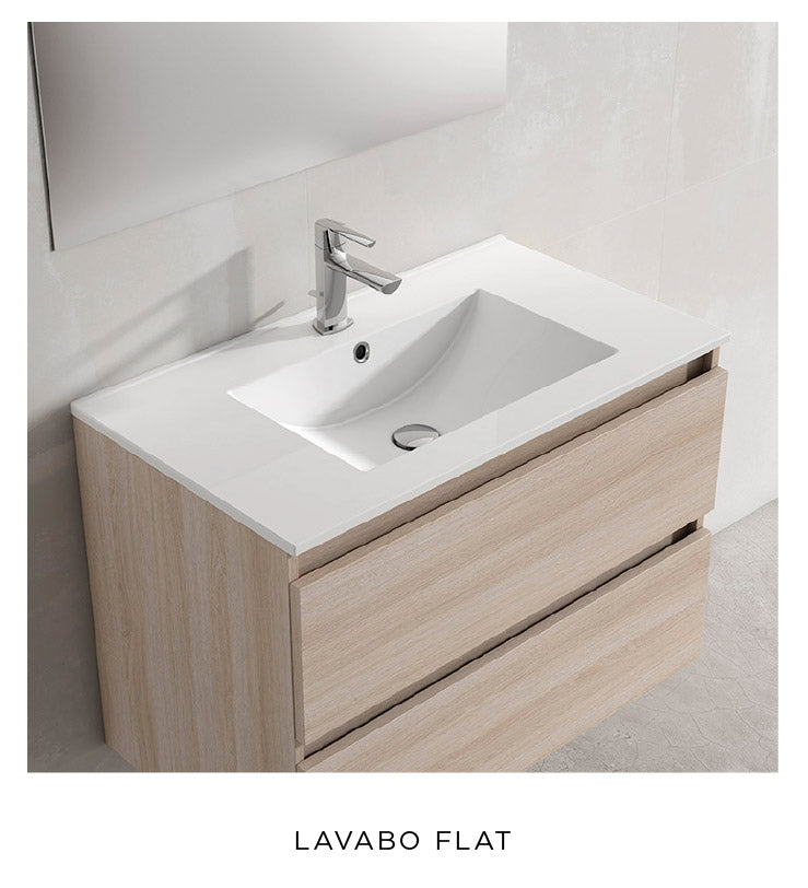 CONJUNTO MUEBLE DE BAÑO + LAVABO (GRANADA PATAS / 3 CAJONES)