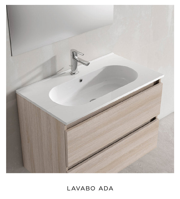 CONJUNTO MUEBLE DE BAÑO + LAVABO (KYOTO / 2 CAJONES)